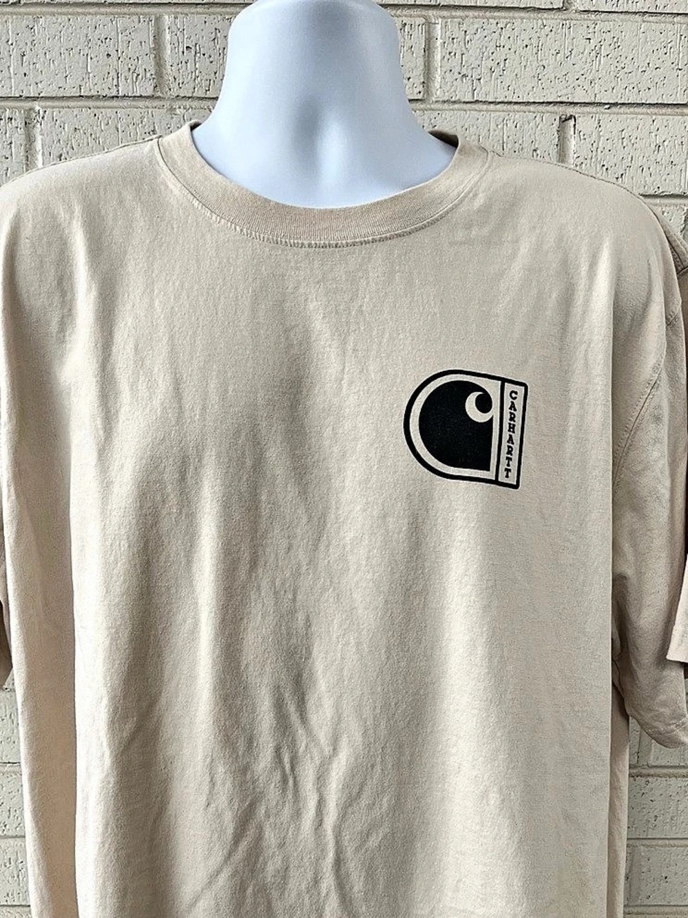 Carhartt Irvine Relaxed C Logo T-Shirt Cream 2XL